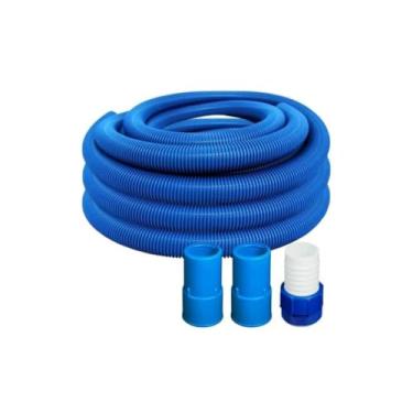 Imagem de Mangueira flexível Para Aspirar piscina 8 metros Resistente Com Ponteiras e Adaptador