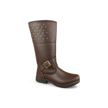 Imagem de Bota Infantil Montaria Fuffy Com Detalhe Dourado Cafe, Cafe, 28