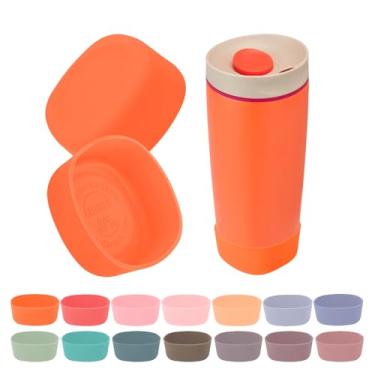 Imagem de Kaitiaki Bota de silicone 2 peças para Owala SmoothSip Slider copo de café 590 ml 340 g, manga antiderrapante para caneca de café de viagem, acessórios de proteção para Owala livre de BPA (Campfire)