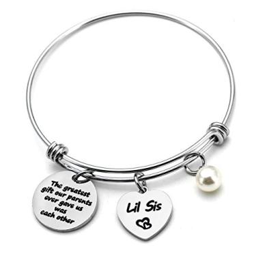 Imagem de Sister Gifts The Greatest Gift Our Parents Ever Gave Us Was Each Other Pulseira Pulseira Sister Jewelry, Medium, Aço inoxidável, Sem Pedra Preciosa