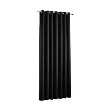 Imagem de Cortina Para Sala Ou Quarto Grande 3,00x2,50 metros Ideal Sala Quarto Escritório Porta (Preto)