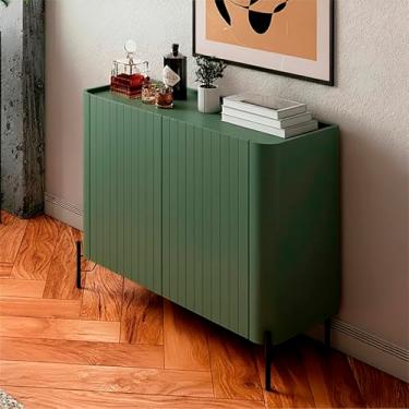 Imagem de Buffet MDF com Porta Brise L98,5 X A81,5cm Musgo/Preto F830B