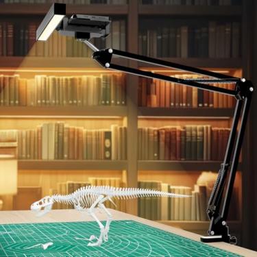 Imagem de Luz de selfie de mesa com suporte de telefone, braço ajustável e suporte de telefone, luz de vídeo alimentada por USB para criação de conteúdo, sessão de fotos, gravação de vídeo, transmissão ao vivo