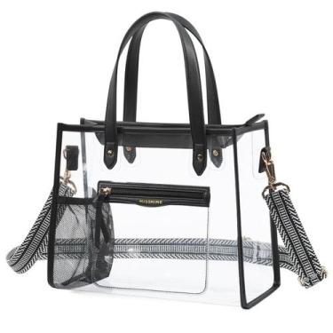 Imagem de Sacola transparente Missnine PVC 32x13x25 cm aprovada pelo estádio