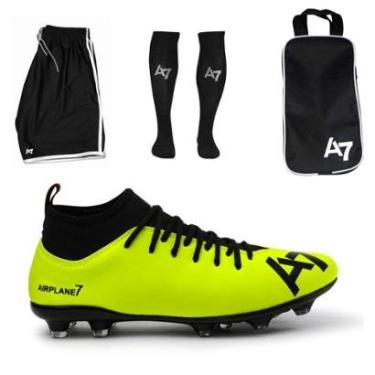 Imagem de Chuteira Botinha De Campo + Meião + Porta + Short-Masculino