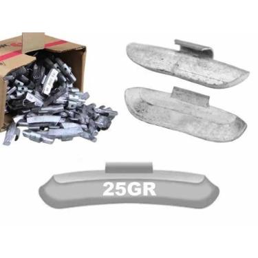 Imagem de Contra Peso Chumbo 25gr Balanceamento Rodas Ferro 100 Peças - DMarc