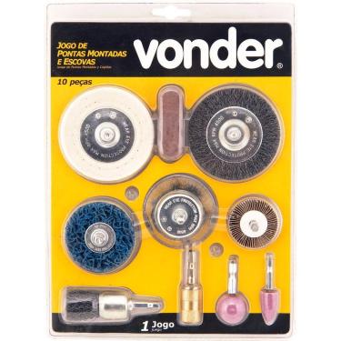 Imagem de Jogo Ponta Montada E Escovas Com 10 Peças Vonder