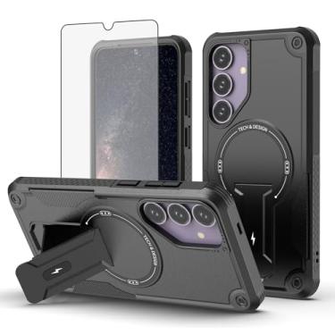 Imagem de Furill Capa de celular para Samsung Galaxy S24 Plus/S25 Plus S24+ S25+ 5G com protetor de tela de vidro temperado Magsafe, capa protetora magnética S24Plus 24S + S 24 24+ S25Plus 25S 25+ SM-S936U