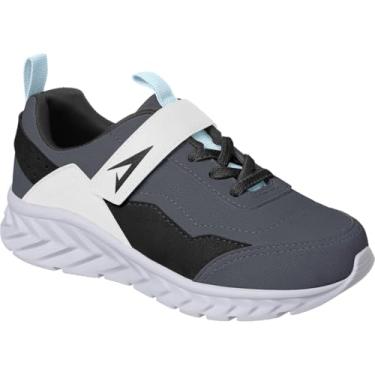 Imagem de Tênis Infantil Esportivo Escolar, Calce Fácil com Elástico, Casual e Confortável, Menino (Cinza, BR, Criança de 4 a 8 anos, Numérico, 34)