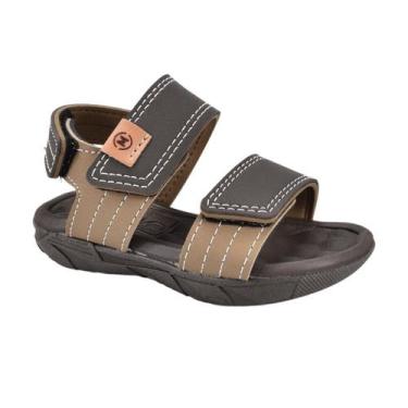 Imagem de Sandália Papete Molekinho Infantil Menino 2135153, Cafe, Caramelo, 24