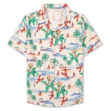Imagem de Camisa Sangtree Hawaiian de manga curta com estampa floral masculina