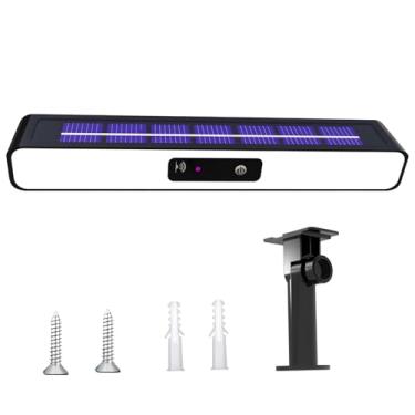 Imagem de Luz solar azul vermelha para barricadas, lâmpada externa de encaixe com interruptor de botão, caixa abdominal, luz de segurança decorativa para jardins e paredes