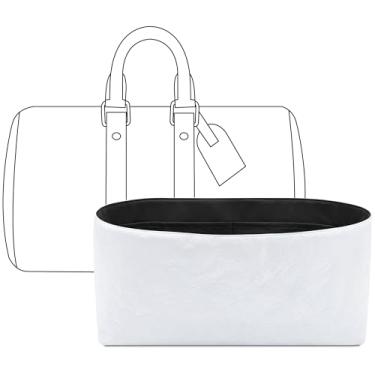 Imagem de FANJI Project Bolsa organizadora para LV Keepall45, ajuste personalizado no interior, preto, leve, resistente à água, com acessórios para porta-copos