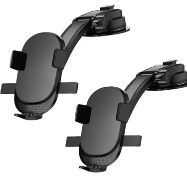 Imagem de Suporte Celular Carro Veicular Trava Anti Queda 360º GPS Ventosa Painel Anti Queda(2)