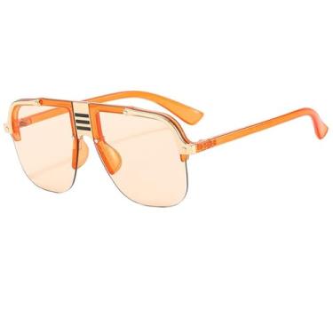 Imagem de Óculos de Sol UV400 - Armação Metálica Sem Aro com Degradê de Cores para Homens e Mulheres, Ideais para Esportes ao Ar Livre, Corrida e Ciclismo, 02