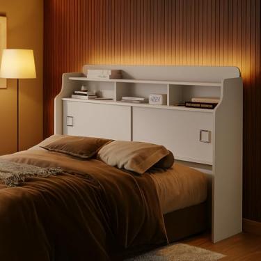 Imagem de Cabeceira Jéssica Queen 1,60 com 2 Portas Reversivel 100% MDF. (Branco)