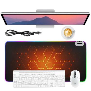 Imagem de Tapete de mesa aquecido para mouse - almofada de mesa quente - ajuste de temperatura de 6 níveis, controle de temperatura inteligente e desligamento automático de temporizador de 8 horas, mouse pad
