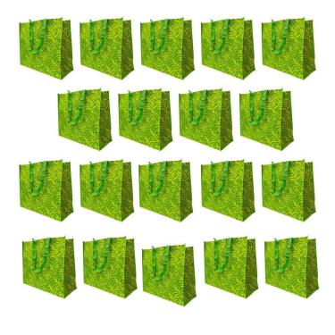 Imagem de Bolsa Ecologica Ombro Sacola Ecobag Kit 18 Unidades Mercado Compras Feira Alça Resistente Multiuso