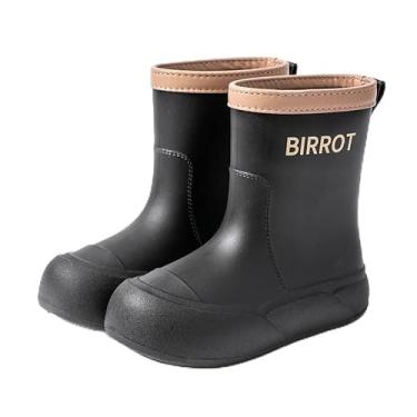 Imagem de Simcat Botas de chuva femininas curtas, à prova d'água, modernas, de borracha, para uso ao ar livre, antiderrapante, para caminhadas ao ar livre, Preto, 37
