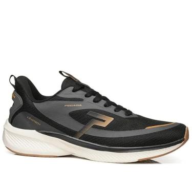 Imagem de Pegada, TÊNIS MASCULINO PEGADA 191201 ESPORTIVO CASUAL LEVE Cor:Preto/Cinza;Tamanho:41