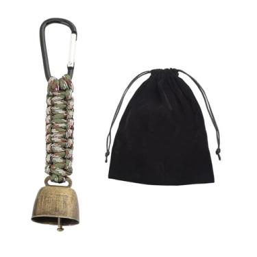 Imagem de Fenteer Sino sonoro alto para ursos, acessório com bolsa de armazenamento, chaveiro portátil, sino para cães, ideal para escalada, esportes e sobrevivência.