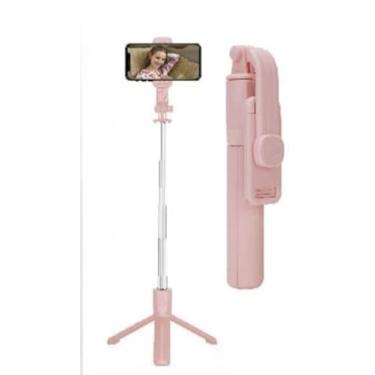 Imagem de Tripé Selfie Stick Extensível com Controle Remoto Sem Fio para Grupos de Selfies e Streaming ao Vivo(AZUL Bluetooth BT19.5-95.5cm)