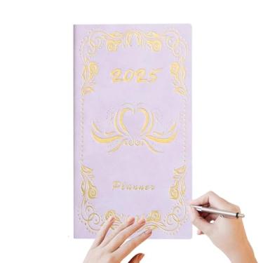 Imagem de Planejador 2025,Planejador de designer do dia 2025 - Agenda 2025 Plano Livro A6 Planner,Planejador acadêmico, planejador semanal e mensal, bloco de notas de programação diária, planejador diário para