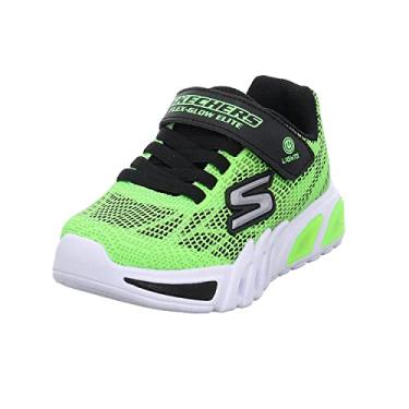 Imagem de Skechers Tênis infantil unissex Flex-Glow Elite-vorlo, Limão/preto, 13.5 Little Kid
