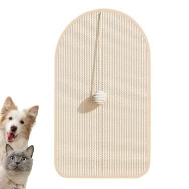 Imagem de Tapete arranhador para gatos – arranhadores verticais de parede de sisal para gatos internos – tábua de arranhar gatinhos para animais de estimação, economia de espaço para sofás, parede, sofá e chão