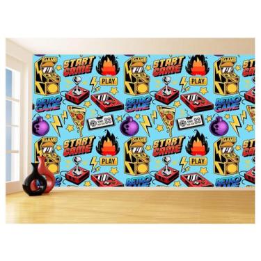 Imagem de Papel De Parede 3D Infantil Controle Game Jogo 3,5M Azs301 - Você Deco