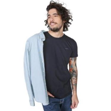 Imagem de Camiseta Colcci Masculina Back To Basics Navy Logo Azul Marinho-Masculino