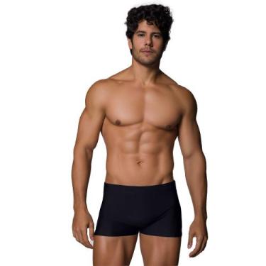 Imagem de Sunga Selene Boxer Verão Box Masculina Com Cordão Interno, GG, Preto