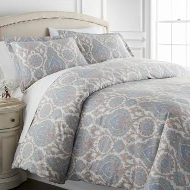 Imagem de Southshore Fine Living, Inc. Coleção Boho Paisley – Conjunto de edredom Queen, roupa de cama premium, alternativa para todas as estações, cobertor leve, edredom fofo de 3 peças, tamanho queen/casal,