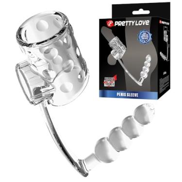 Imagem de Meia Capa Peniana com Plug Anal – Acessório 2 em 1 para Estimulação Dupla em Material Flexível, Ajustável e Confortável.