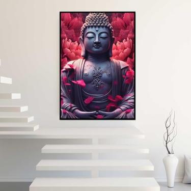 Imagem de Quadros Decorativos com Moldura Folhas Formas Abstrato Sala Quarto Kit Conjunto 2