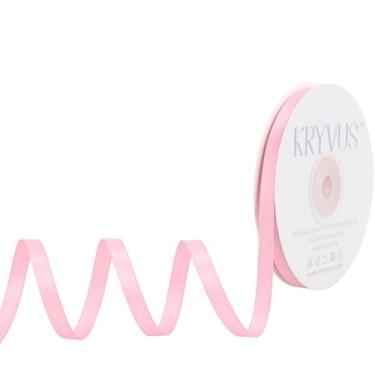 Imagem de Kryvus Fita de cetim rosa, dupla face 1/4 polegada x 25 jardas, fita de cetim premium para embrulho de presente, artesanato, fabricação de laços de cabelo, costura, buquê de flores, decoração de festa