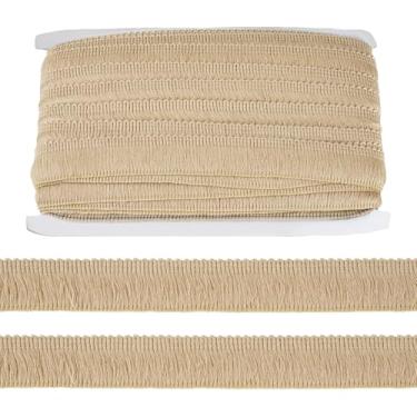 Imagem de Craftdady 27 jardas de franja de poliéster com franja de renda com acabamento de 2,5 cm fita de franja para costurar roupas, cortina, decoração de casa, acessórios de vestuário (branco antigo)