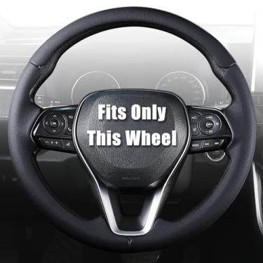 Imagem de Aimato Capa de volante personalizada para Toyota Camry 2018-2024/RAV4 2019-2025/Corolla 2020-2025/Avalon 2019-2022/Venza 2021-2024 fina, antiderrapante, resistente a arranhões Acessório de carro