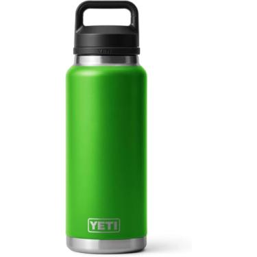 Imagem de Garrafa YETI Rambler de 1 L, à prova de vazamento, isolamento a vácuo, aço inoxidável com tampa Chug, verde (Canopy Green)