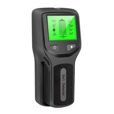 Imagem de Detetor de Tijolos para Parede - Detector Eletrônico 5 em 1 com Display LCD HD Detecção Madeira Metal e Fio CA Calibração Automática Alerta Sonoro Ind