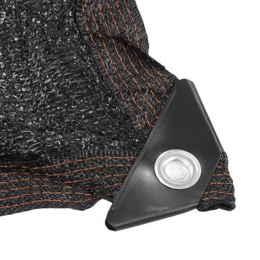 Imagem de Jiawu Rede de Sombra para Galinheiro, Lona de Malha Protetora Solar Preta 90% Com Ilhós para Jardim Ao Ar Livre, Plantas Com Efeito de Estufa, Cobertura de Aves, 20 Cordas Elásticas