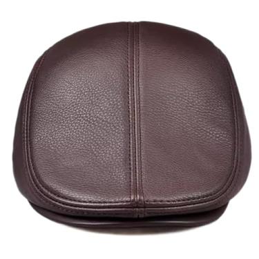 Imagem de Boné masculino de jornaleiro outono inverno boina casual ao ar livre chapéu de caça (A-GGG