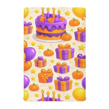 Imagem de Wassud Lençóis de berço respiráveis de bolo de Halloween, capa de colchão de berço com elástico 71 x 132 cm, lençol neutro para meninos e meninas (serve para berço padrão e pacote e brincadeira)