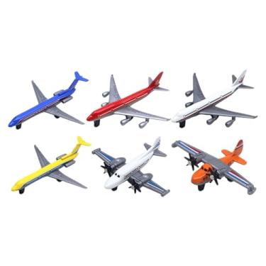 Imagem de Esquirla 6x Modelo de Avião de Metal Liga Simulado Brinquedo Infantil 1:64 Simulação Ornamento Presente de Aniversário Aviões de Transporte para Prateleira