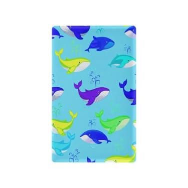 Imagem de Wassud Placa de cobertura para interruptor de luz, baleias engraçadas, capas de tomada decorativas, placa de parede para tomadas elétricas, interruptor único, 11 x 6 cm