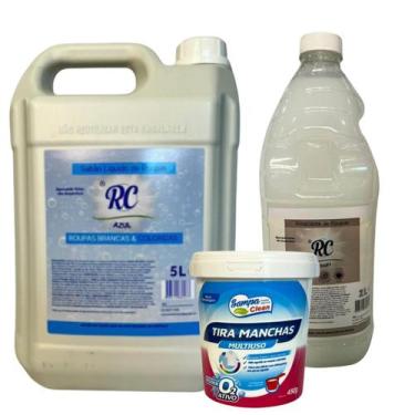 Imagem de Kit Sabão Lava-Roupas 5L Amaciante RC Baby 2L e Tira manchas 450g
