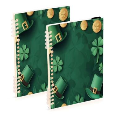 Imagem de Burbuja Cadernos com nome, papel pautado universitário A5 com 60 folhas, fichário para escritório, 2 unidades