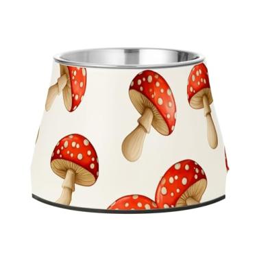 Imagem de Burbuja Tigela de aço inoxidável para comida e água, antiderrapante para cães médios e gatos, 590 ml