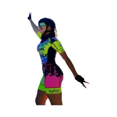 Imagem de Macacão Feminino De Ciclismo De Verão Com Manga Curta GEL20D KAFITT, B