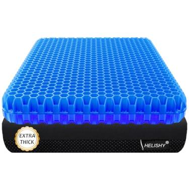 Imagem de Almofada de assento de gel para alívio de pressão por muito tempo sentado (extragrossa) - almofada de cadeira de rodas para úlceras de pressão - almofada de alívio da dor no cóccix, ciática e cóccix